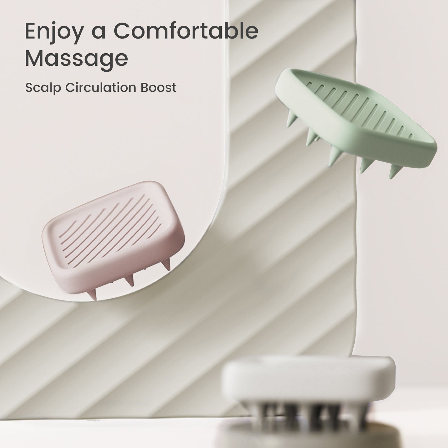 Zoholife Silicone Brush Shampoo Brush Massager Bath Brush Dual Purpose Silicone Brush Soft Silicone Combing Brush