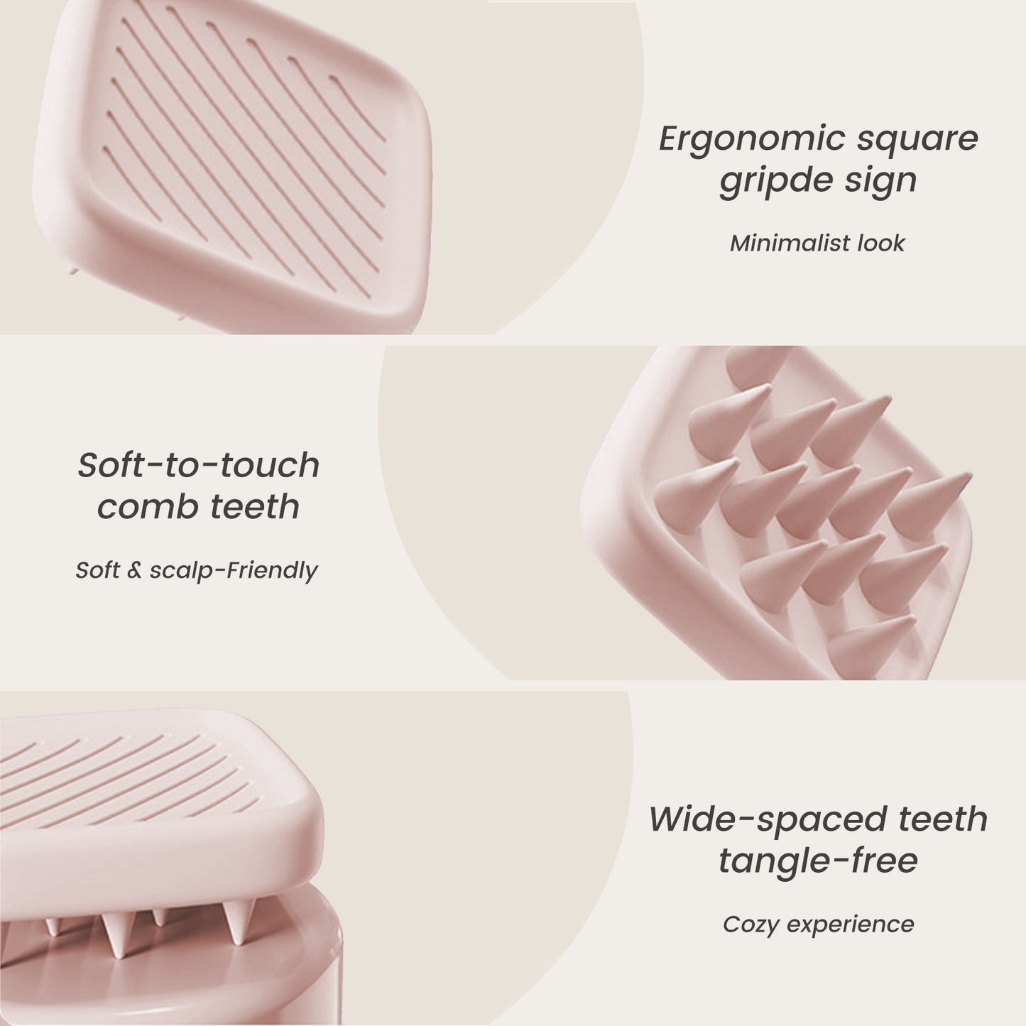 Zoholife Silicone Brush Shampoo Brush Massager Bath Brush Dual Purpose Silicone Brush Soft Silicone Combing Brush