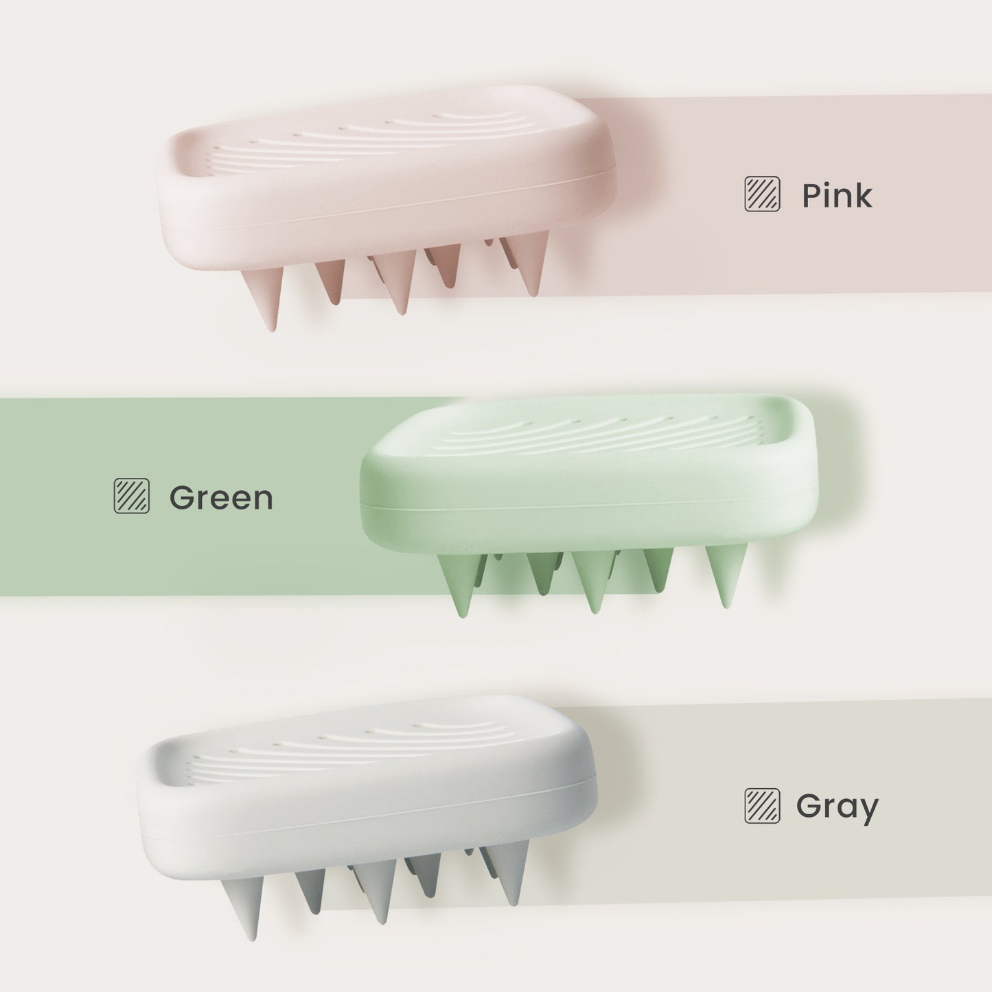 Zoholife Silicone Brush Shampoo Brush Massager Bath Brush Dual Purpose Silicone Brush Soft Silicone Combing Brush